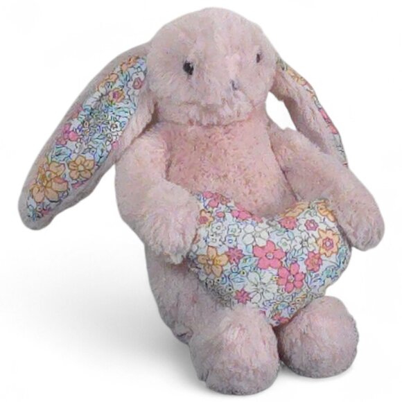 Jellycat Blossom Bashful Bunny Plush Small Pink Floral Ears Stuffed Animal - Picture 2 of 16